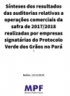 Independent Audit of Soy Moratorium Protocol 2017/2018 (in Portuguese)