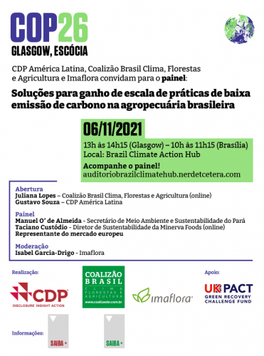 COP-26: Painel apresenta soluções para agropecuária de baixo carbono